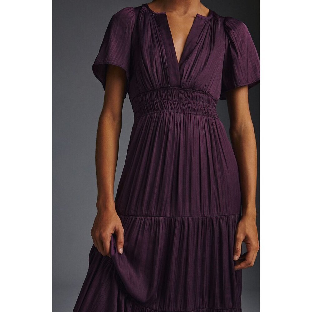 NWT Anthropologie The Somerset Maxi Dress XXS Purple - Picture 2 of 9